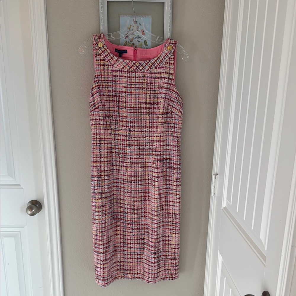 Talbots Tweed Pink Sleeveless Dress